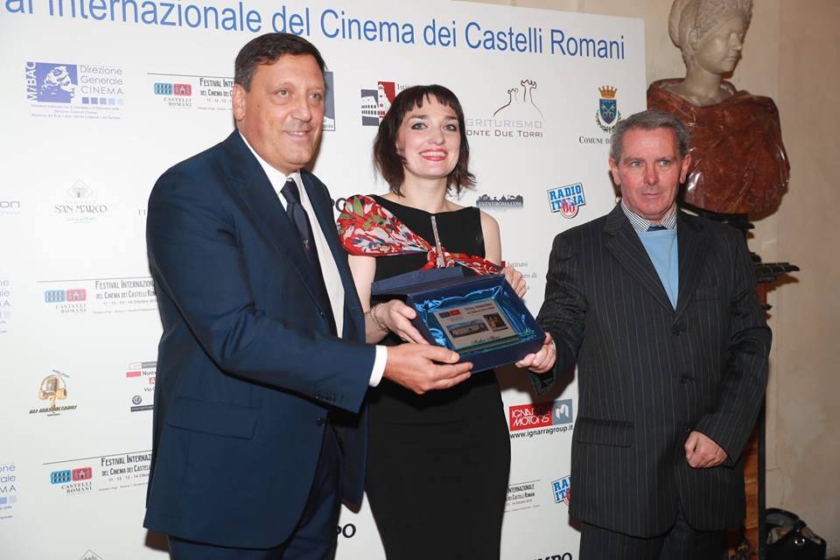 On. Marco Di Stefano, Angelique Cavallari, Roberto Di Felice, Festival Internazionale del cinema dei Castelli Romani, ottobre 2018